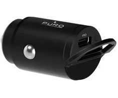 Puro Elektrik Puro Mini 20W USB-C automobilinis įkroviklis juodos spalvos