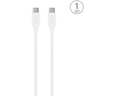 Puro Elektrik Puro Plain duomenų perdavimo ir įkrovimo kabelis | USB-C į USB-C | 2 m | balta