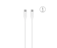 Puro Elektrik Puro Plain USB-C – USB-C maitinimo laidas 2m – baltas