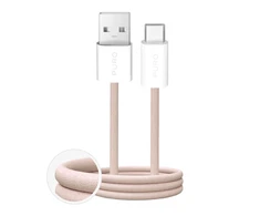 Puro Fabrik 10W pintas kabelis USB-A - USB-C 1.5m - rusvai gelsvas