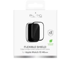 Puro Flexible Shield Protective Film with Applicator for Apple Watch 10/11 46mm - Juodas