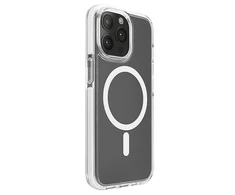 SBS Puro Cover in PC+TPU+TPE with integrated magnets "LITE MAG PRO" Apple iPhone 15 Pro, dėklas telefonui baltos spalvos