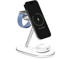 Puro „Mag Station Qi2 3-in-1“ belaidis įkroviklis, suderinamas su „MagSafe“ – Baltas