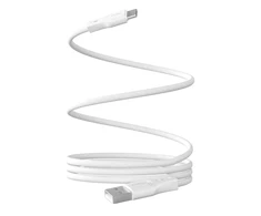 Puro Magnetic 10W Magnetic Kabelis USB-A – USB-C 1m – baltos spalvos