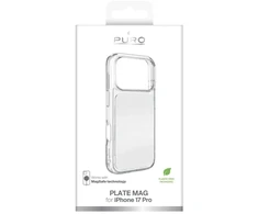 Puro „Plate Mag“ dėklas, skirtas „iPhone 17 Pro“, suderinamas su „MagSafe“ - Baltas