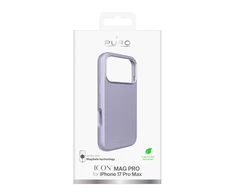 Puro Icon Mag Pro Liquid Silicone dėklas telefonui iPhone 17 Pro Max, MagSafe Compatible, with Camera Protection and Aluminum Mygtukai – Rožinė