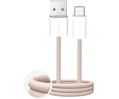 Puro Fabrik 10W pintas kabelis USB-A - USB-C 1.5m - rusvai gelsvas