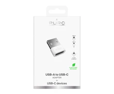 Puro USB-C - USB-A adapteris - Baltas