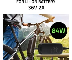 Qoltec 50334 Greitasis įkroviklis elektriniam dviračiui, elektriniam paspirtukui XIAOMI 36V | 42V | 2A | 8.0*8.0mm | atsparus vandeniui + maitinimo kabelis