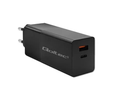 Įkroviklis - Qoltec 52382 GaN 100W PD USB Type-C ir A Juodas