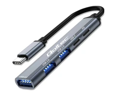 Qoltec 53790 Hub Adapteris USB-C 3.1 5in1 | USB-C PD| USB-C | 2x USB 2.0 | USB 3.0