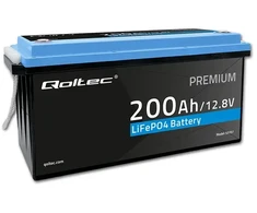 Qoltec LiFePO4 ličio geležies fosfato baterija | 12.8V | 200Ah | 2560Wh | BMS