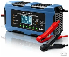 Qoltec Inteligentna kroviklis 12V 6A | Prostownik su funkcija naprawy | MCU | Auto OFF | 9-stopniowe ładowanie | AGM GEL LiFePO4