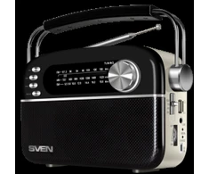 Garsiakalbis SVEN SRP-505, juodas (3W, Bluetooth, FM/AM/SW, USB, Micro SD, AUX, baterija)