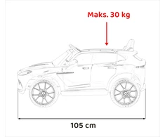 Triton Vaikiškas elektrinis Aston Martin DBX automobilis su nuotoliniu valdymu, 3 greičiai, nuo 3 metų, juodas odinis sėdynė