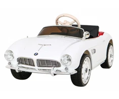 Autko BMW 507 Retro elektryczne vaikams Baltas roadster