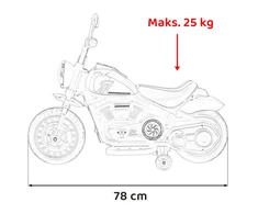 Triton Mėlyna Elektrinis motociklas Chopper FASTER, Mėlyna