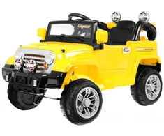 Ramiz Elektrinė mašina vaikams JEEP JJ245 geltonos spalvos