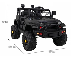 Ramiz Elektromobilis vaikams Jeep Dark night, juodas