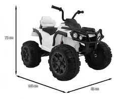Ramiz Elektrinis keturratis Quad ATV, baltas