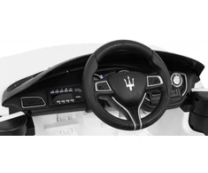 Ramiz Elektrinė mašina vaikams Maserati Ghibli Elektrinė mašina vaikams baltos spalvos