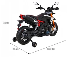 Ramiz Elektrinis vaikų motoroleris 2x12V, 2 pavaros, muzika, nuo 3 metų, juodas
