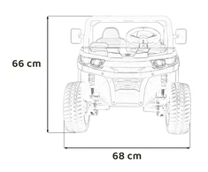 Ramiz Jokomisiada Auto Pick-Up Speed 900 vaikams Baltas + Napęd 4x4 + Ruchomy kiper + Bagażnik + Pilot + Łopatka + Audio LED EDUKAMP