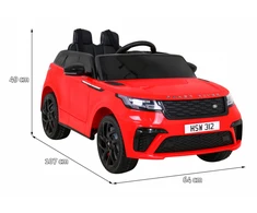 Ramiz Vaikiškas elektrinis Range Rover Velar su nuotoliniu valdymu, 3 greičiai, juodas sėdynė
