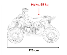 1Deame Benzininis keturratis RENEGADE HighPer 110CC, Geltona