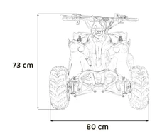 1Deame Benzininis keturratis RENEGADE HighPer 110CC, Geltona
