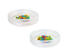 Rožinis baseinas 91x20cm + BESTWAY kamuoliai