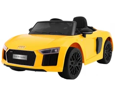 Ramiz Elektromobilis Audi R8 Spyder, geltonas