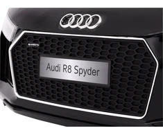 Ramiz Elektromobilis Audi R8 Spyder, lakuotas juodas