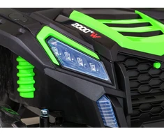 Ramiz Buggy ATV Strong Racing dla 2 dzieci Žalias + Silnik bezszczotkowy + Pompowane koła + Audio LED