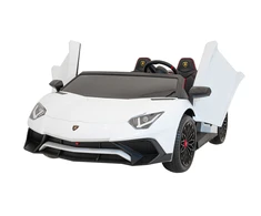 Dvivietis elektromobilis Lamborghini Aventador SV, Baltas
