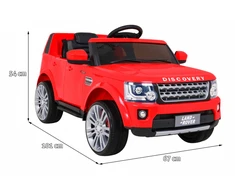 Ramiz Elektromobilis Land Rover Discovery, raudonas
