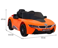 Ramiz Elektrinė mašina vaikams BMW I8 LIFT oranžinės spalvos