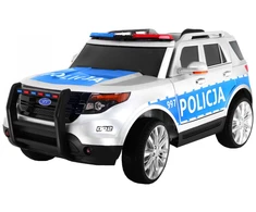 Ramiz Vaikiškas nuotolinio valdymo policijos SUV su LED šviesomis ir garsais, 3 greičiai, 3+ metų