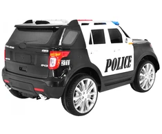 Ramiz Elektromobilis Policija + Sirenos + Megafonas, Juodas