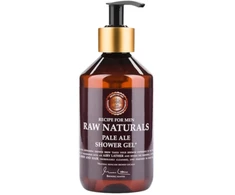 Raw Naturals Pale Ale 100% vegan Gaivinantis ir vyriškas Valomasis Dušo želė Kūnas ir Plaukai Visų tipų odai, 300 ml