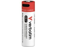 Rechargeable Batteries AA USB-C Verbatim 4psc. 30249