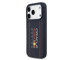 Red Bull Raudona Bull Raudona Bull Silicone Vertical Logo MagSafe dėklas skirtas Apple iPhone 17 Pro Max mėlynos spalvos