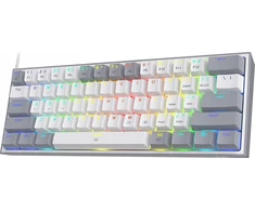 Klaviatūra Redragon K617 Fizz RGB baltas/pilkas