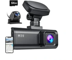 Prietaisų Skydelio Kamera - REDTIGER F7N 4K Wi‑Fi Vaizdo Registratoriaus Rinkinys 64 GB