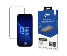 3mk HardGlass Max - Apsauginis stiklas skirtas iPhone 17 Pro Max (Juodas)