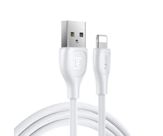 Duomenų kabelis REMAX RC-160i 2.1A USB-A į Lightning, 1m: Spalva - Balta