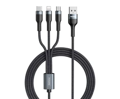 Remax Sury 2 3-in-1 USB laidas, 1,2m, 2A