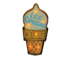 Sieninis šviestuvas TelForceone RETRO Metal Sign LED ledai"Forever" šviesiai