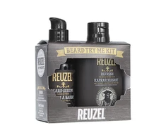 Try Me Kit Set Reuzel: Clean - Fresh, Hydrating, Serum, For Beard, 50 ml + Refresh No Rinse, Beard Šampūnas, Moisture And Shine,