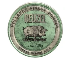 REUZEL - Žalias Grease vidutinio stiprumo fiksacijos pomada 95 g